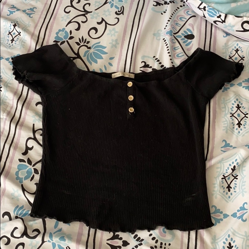 Off the shoulder black top! Size M